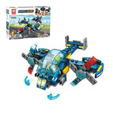 Blocos De Montar Helicóptero E Boneco 125 Peças Polibrinq