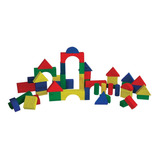 Blocos De Montar Infantil Blokitos 60 Pç Em Madeira Colorido