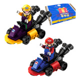 Blocos Letsgo Wario E Mario Kart Bonecos Com Kart Personal