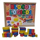 Blocos Lógicos 48 Peças Em Madeira Jogo Brinquedo Pedagógico Educativo Classificação De Formas