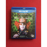 Blu-ray + 3d - Alice No País Das Maravilhas - Seminovo 