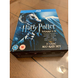 Blu ray Harry Potter Coleção Anos 1 Ao 6 Importado 7 Discos