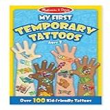 Blue  My First Temporary Tattoos   100  Kid Friendly Tattoos   FREE Melissa   Doug Scratch Art Mini Pad Bundle  29476 