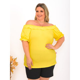 Blusa Amarela Plus Size