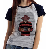 Blusa Baby Look Camiseta Freddy Krueger