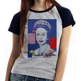 Blusa Baby Look Rainha Da Inglaterra Elizabeth Jovem England