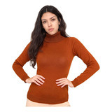 Blusa Básica Feminina Lã Trico Tricot Gola Alta 6 Cores