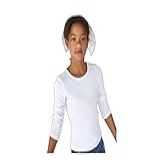 Blusa Básica Infantil Menina Manga Longa Regular Branco 001