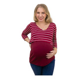 Blusa Bata Feminina Amamentação Manga 3 4 Em Viscolycra 1534