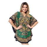 Blusa Bata Kaftan Indiana Feminina Longuete Boho Hippie 