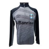 Blusa Blusão Moletom Treino Comissão Grêmio 2022 Cinza