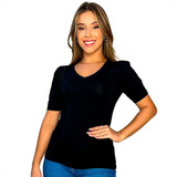 Blusa Blusinha Feminina Manga Curta Bufante Princesa