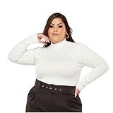 Blusa Cacharrel Feminina Gola Alta Segunda Pele Inverno Plus Branco Único