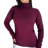Blusa Cacharrel Feminina Lã Trico Tricot Gola Alta Atacado