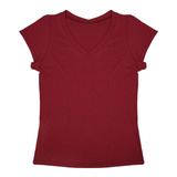 Blusa Camiseta Feminina Gola V Babylook