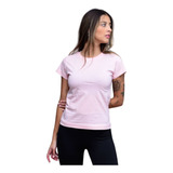 Blusa Camiseta Tshirt Feminina Lisa Gola Redonda Baby Look