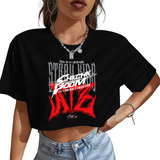 Blusa Cropped Feminino Básica Band Stray Kids Chkchk Boom