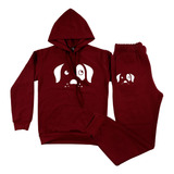 Blusa De Frio Canguru Desenho Panda Infantil Calça