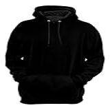 Blusa De Frio Masculina Moletom Liso Sem Estampa Casaco Com Capuz Inverno BR Alfa G Regular Regular Preto