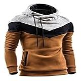 Blusa De Frio Moletom 3 Cores Slim Casaco Masculino Com Capuz Confortável Caramelo G 