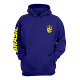 Blusa De Frio Moletom Plus Size Futebol Brasil Torcida Hexa