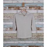 Blusa De Lã Zara Gola Polo Manga 3 4 Feminina