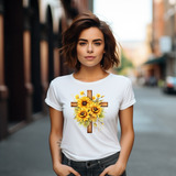 Blusa Evangélica Borboleta Flores Propósito Camiseta