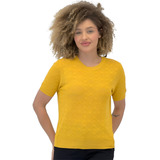 Blusa Facinelli Manga Curta Modal Feminina