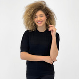 Blusa Facinelli Modal Manga Curta Feminina