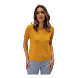Blusa Facinelli Tricot Manga Curta Feminina