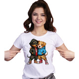 Blusa Femina Camisa Babylook Pet Cachorro Moletom Dog
