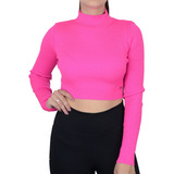 Blusa Feminina Ana Gonçalves Cropped Pink A4616