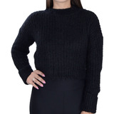 Blusa Feminina Ana Gonçalves Cropped Preta A4768