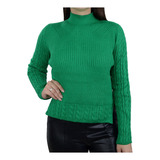 Blusa Feminina Ana Gonçalves Tricot Verde Lago A5160