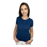 Blusa Feminina Babylook Camiseta Basica Lisa Com Lycra