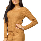 Blusa Feminina Basica Lã De Inverno Tricot Trico Cores