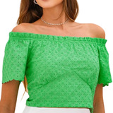 Blusa Feminina Cropped Ombro