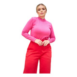Blusa Feminina Gola Alta Cacharréu Inverno Tricot Tamanho G
