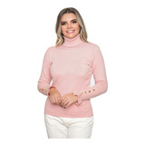 Blusa Feminina Manga Longa Gola Alta