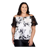 Blusa Feminina Modinha Plus Size Bonita Bata Com Manga 200