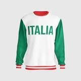 Blusa Frio Moletom Futebol Itália Torcedor