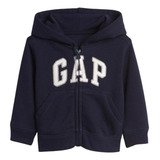 Blusa Gap Baby Moletom Zíper Azul