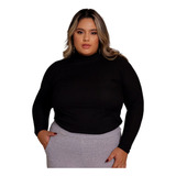Blusa Gola Alta Inverno Frio Cacharrel Canelada Plus Size