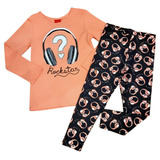 Blusa Infantil Manga Longa Estampada Calça