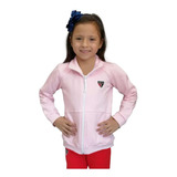Blusa Infantil São Paulo Rosa Moletom Oficial
