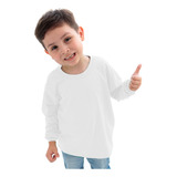 Blusa Malha Infantil Manga Longa Camiseta Menino Menina