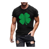 Blusa Masculina De Manga Curta De Moda D Tops Dia De São Pat