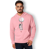 Blusa Moletom Astronauta Balão Casaco De Frio Com Capuz Mas