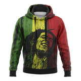 Blusa Moletom Bob Marley Canguru Full 3d Reggae Jamaica