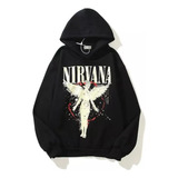 Blusa Moletom Cassaco Forrado Blusao De Frio Rock Nirvana
